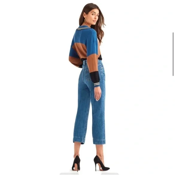 7 for All Mankind "Baby Jo" Havana Rigid Cropped Jeans - Picture 2 of 16